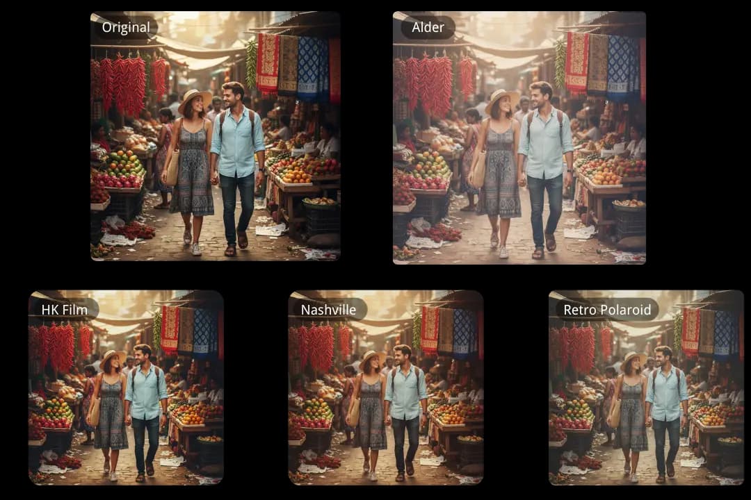 Upload a Photo and Explore Multiple Vintage Filter Styles