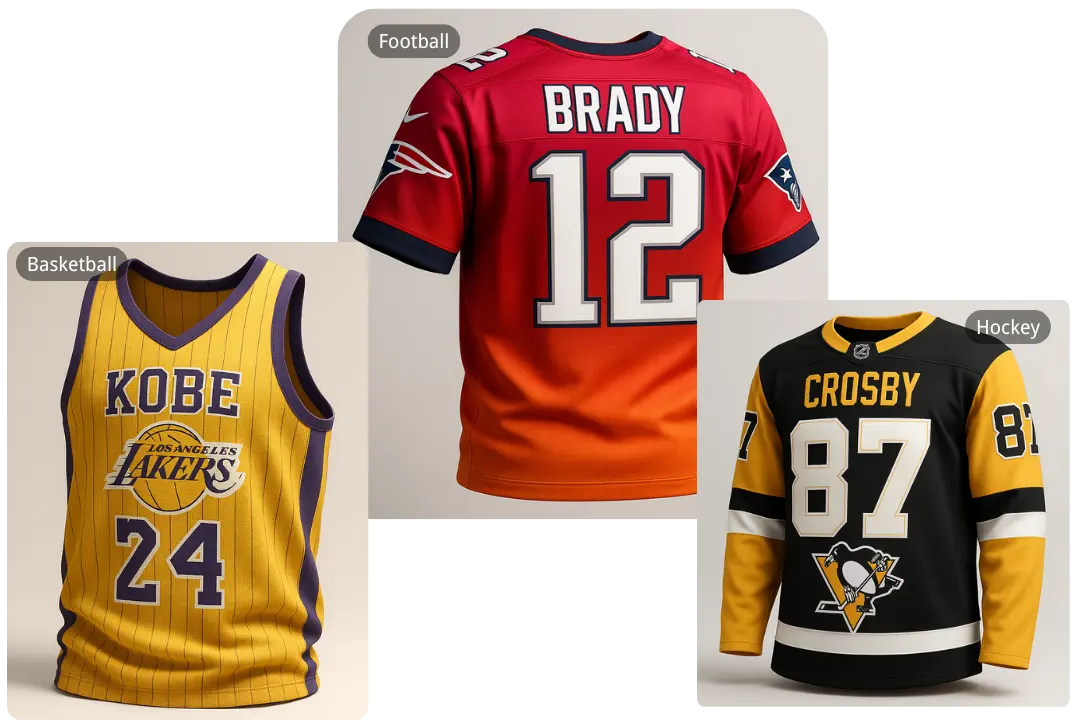 Multi-Sport AI Jersey Generator for Basketball, Football & More