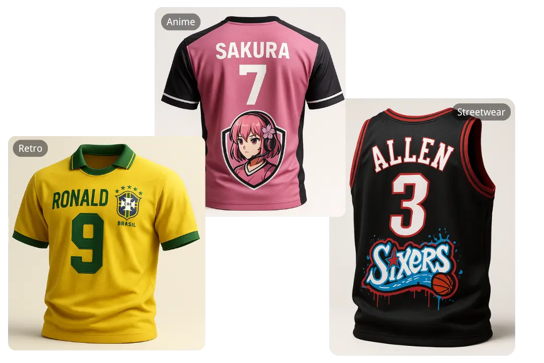 Creative AI Jersey Styles — Retro, Anime & Streetwear