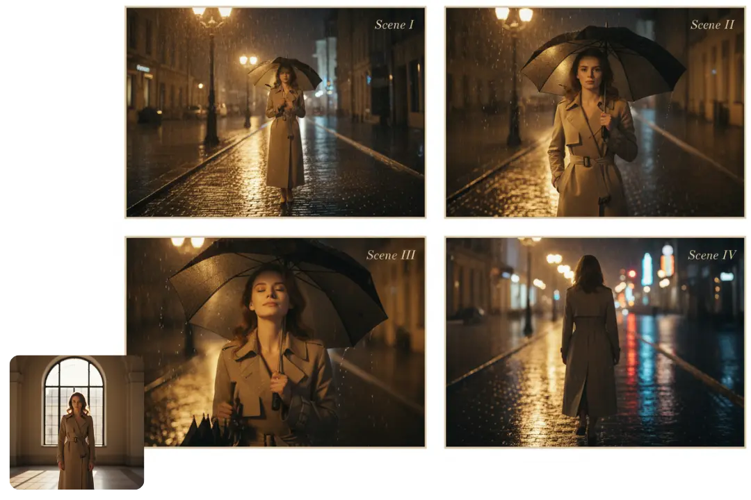 Cinematic Scene Generation with AI Storyboard Generator