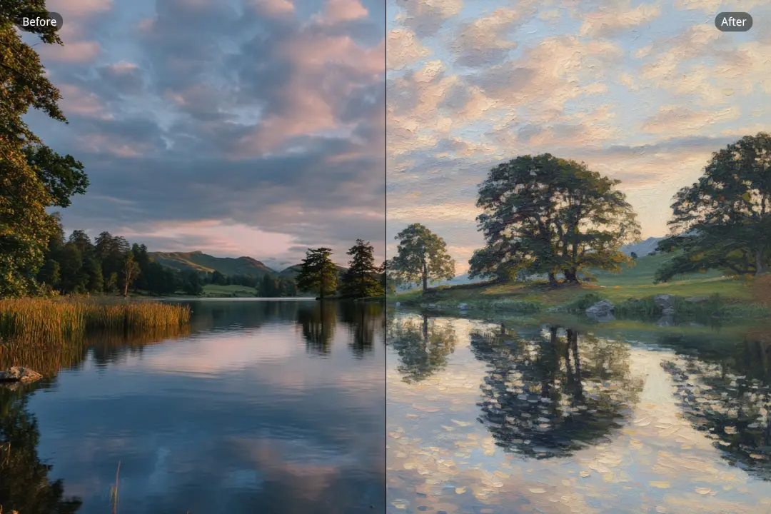 Monet Filter Adapts Naturally to Portraits and Scenic Views