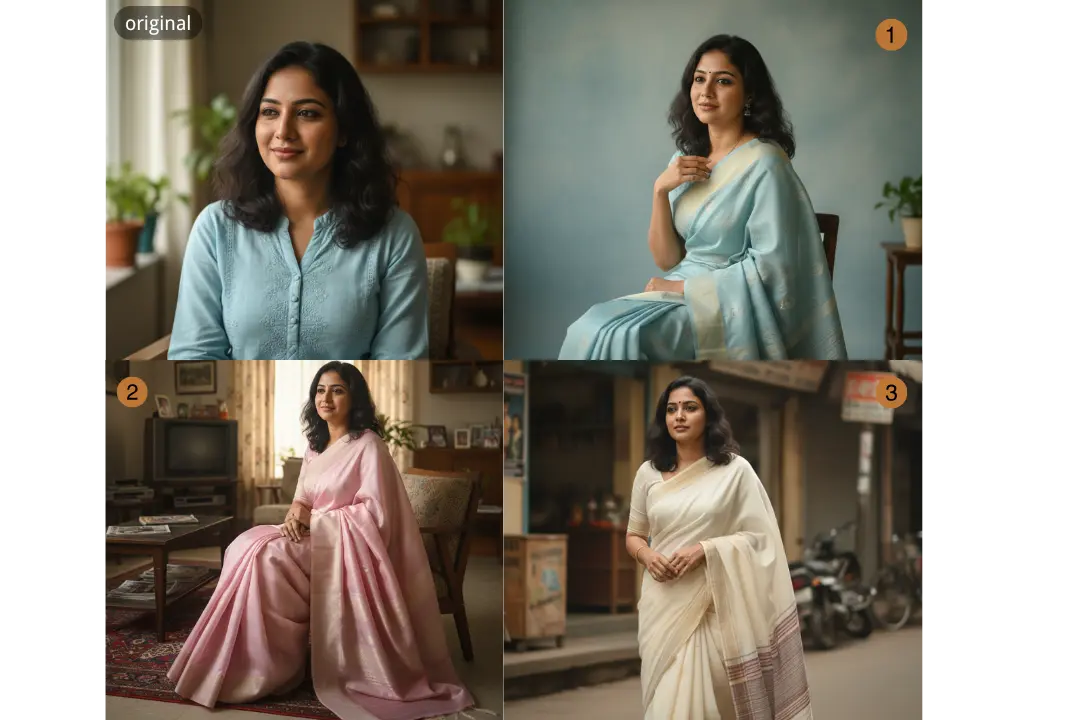 Consistent Saree Looks Using the Google Gemini AI Nano Banana Saree Prompt