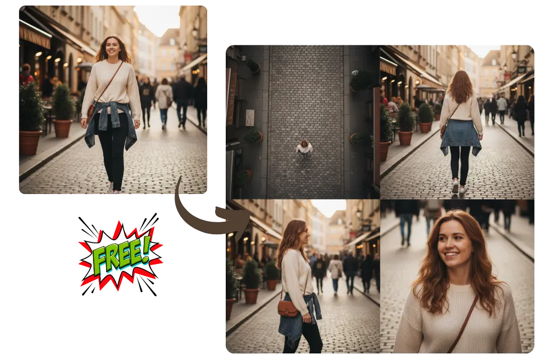 Free & One-Click Change Camera Angle on Dearify.ai