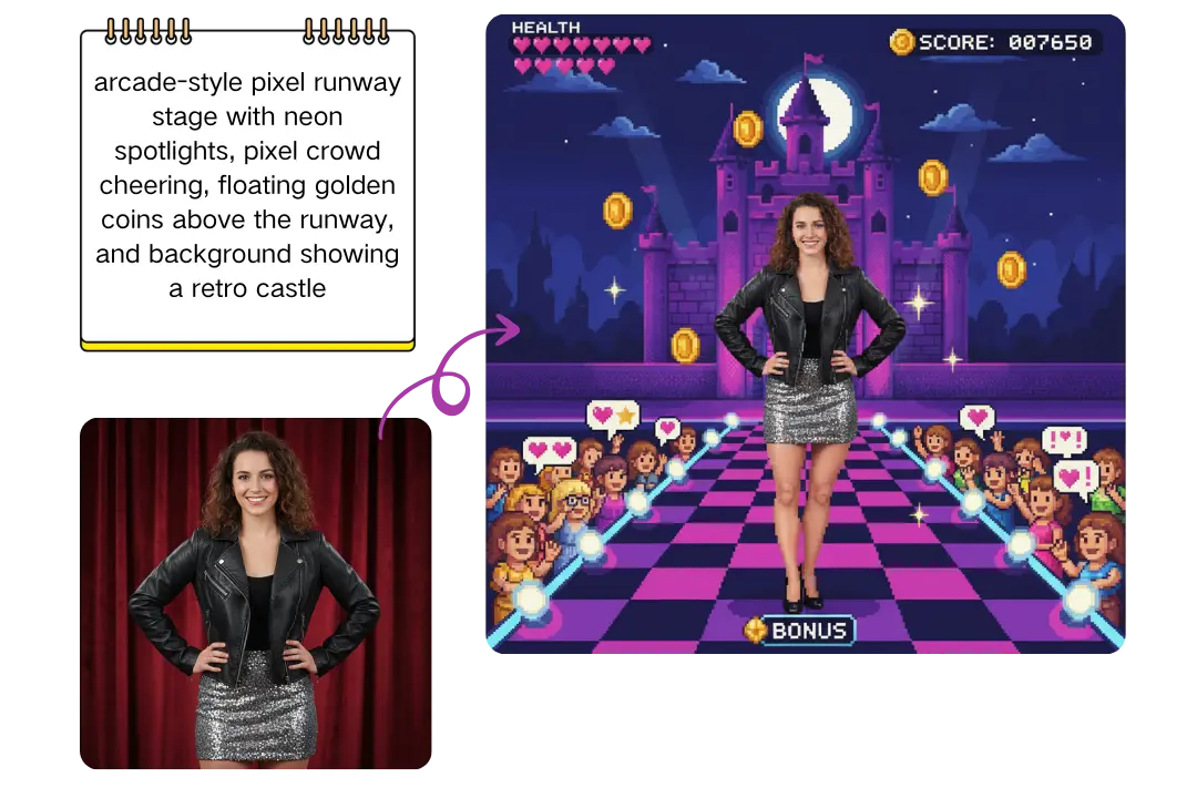 Custom 2D Pixel Game Scene Creation