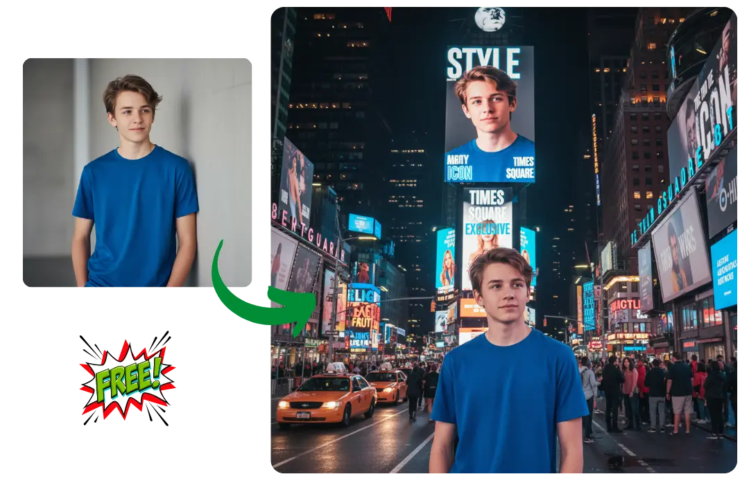 One-Click Free Times Square Billboard Selfie Generator Online
