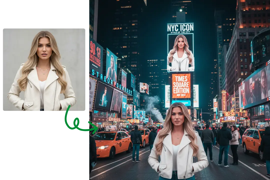 Consistent AI Editing for Your Times Square Selfie