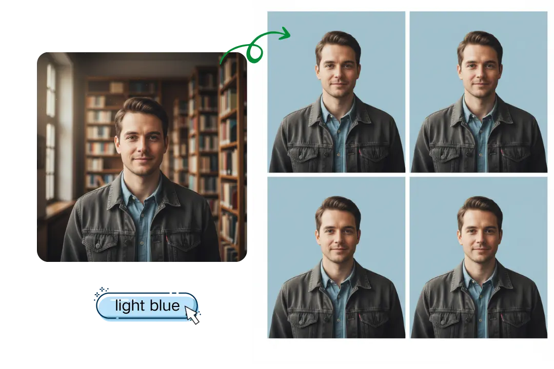 Custom Background Input for AI Passport Photos