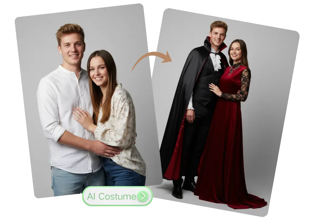 One-Click AI Costume Generator for Couples & Group Photos