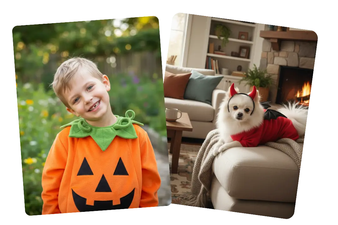AI Kids & Pets Costume Maker for Trick-or-Treat Memories