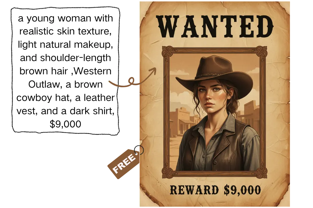 Create Vintage Posters Instantly with Free AI Wanted Poster Generator