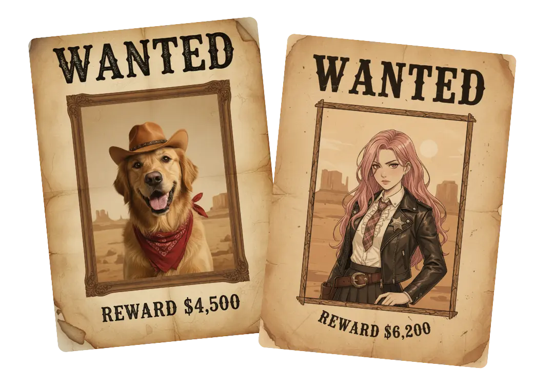 Make Pet & Character Wanted Posters Go Viral