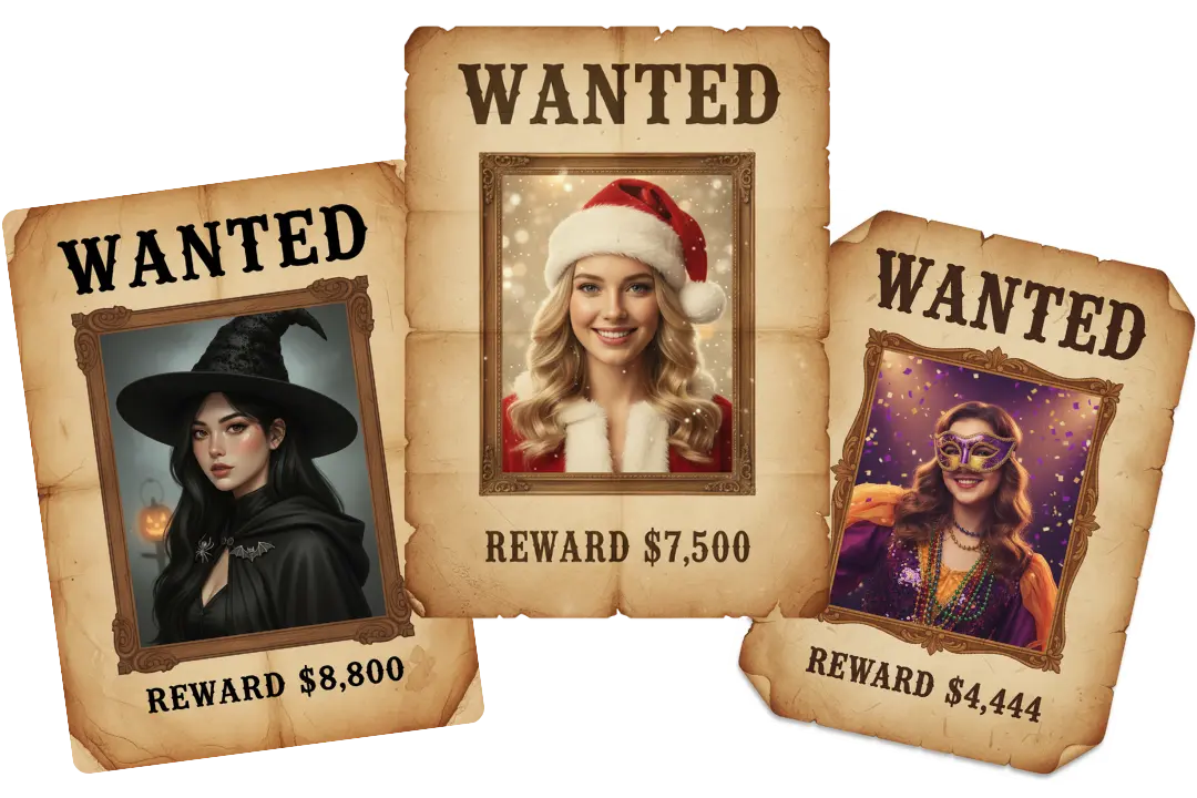 Join the Halloween & Holiday Wanted Poster Trend