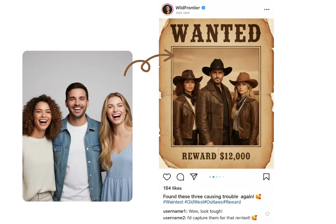 Download & Share Your Wanted Poster on TikTok Or Ins