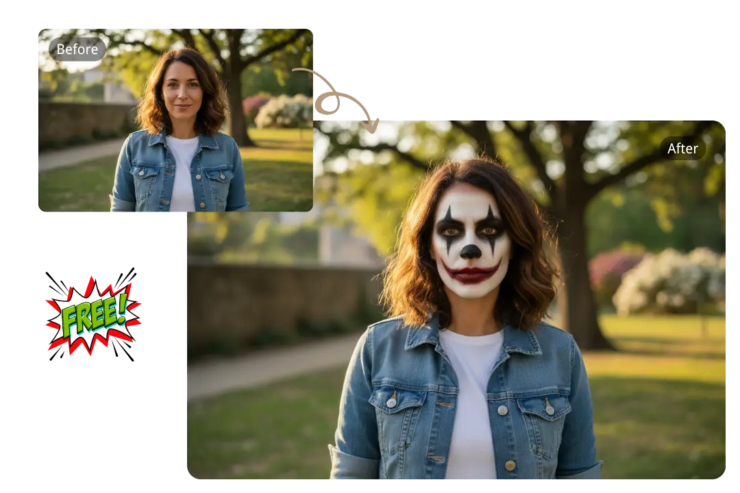 Free AI Clown Filter for Creative and Playful Looks