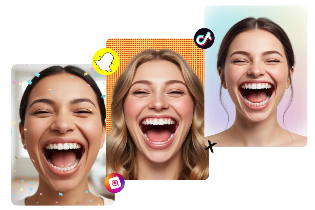 Funny Face Filters Online with Custom Background Vibes