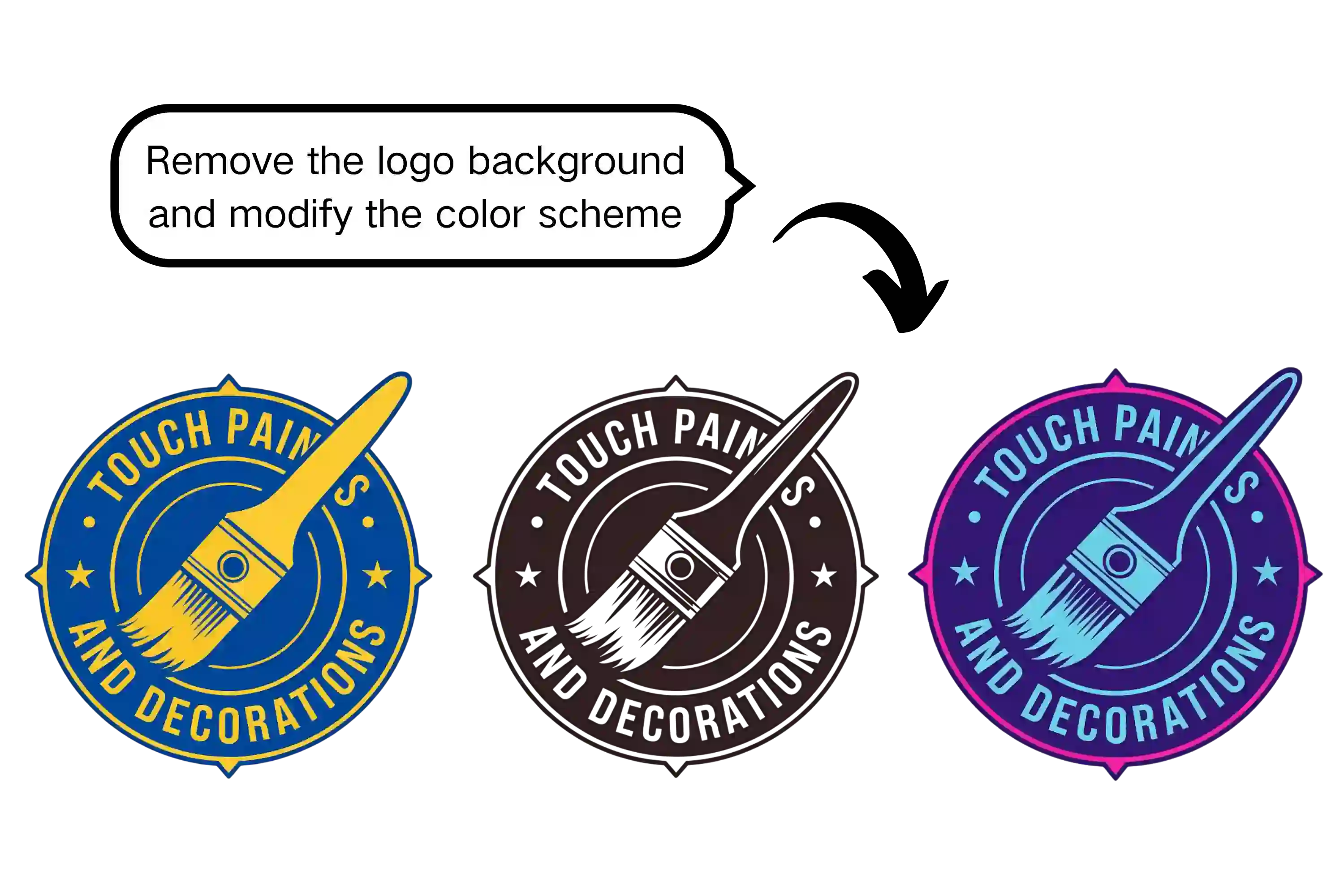Custom Logo Editing After Background Removal