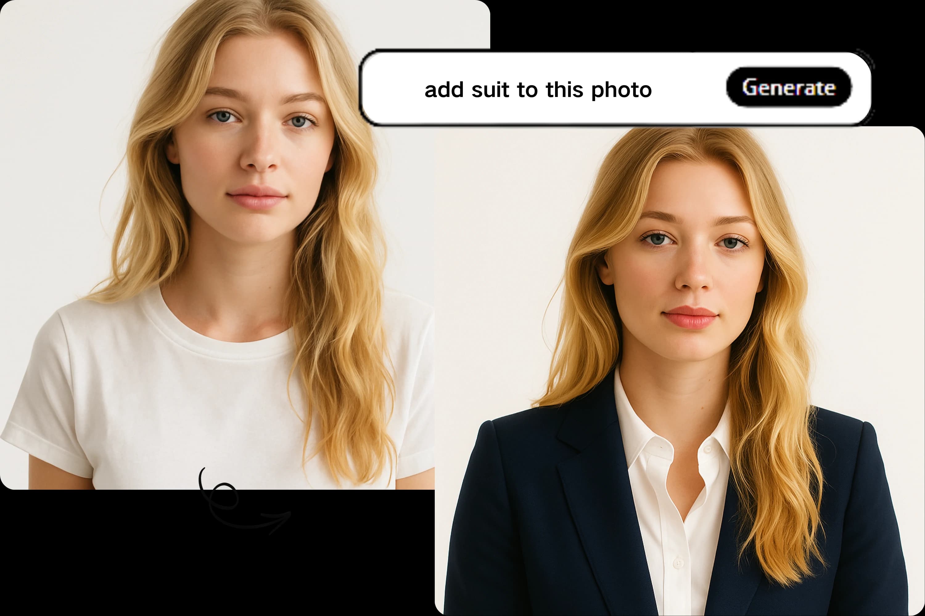 Add a Suit to Your Photo Online Free in One Click