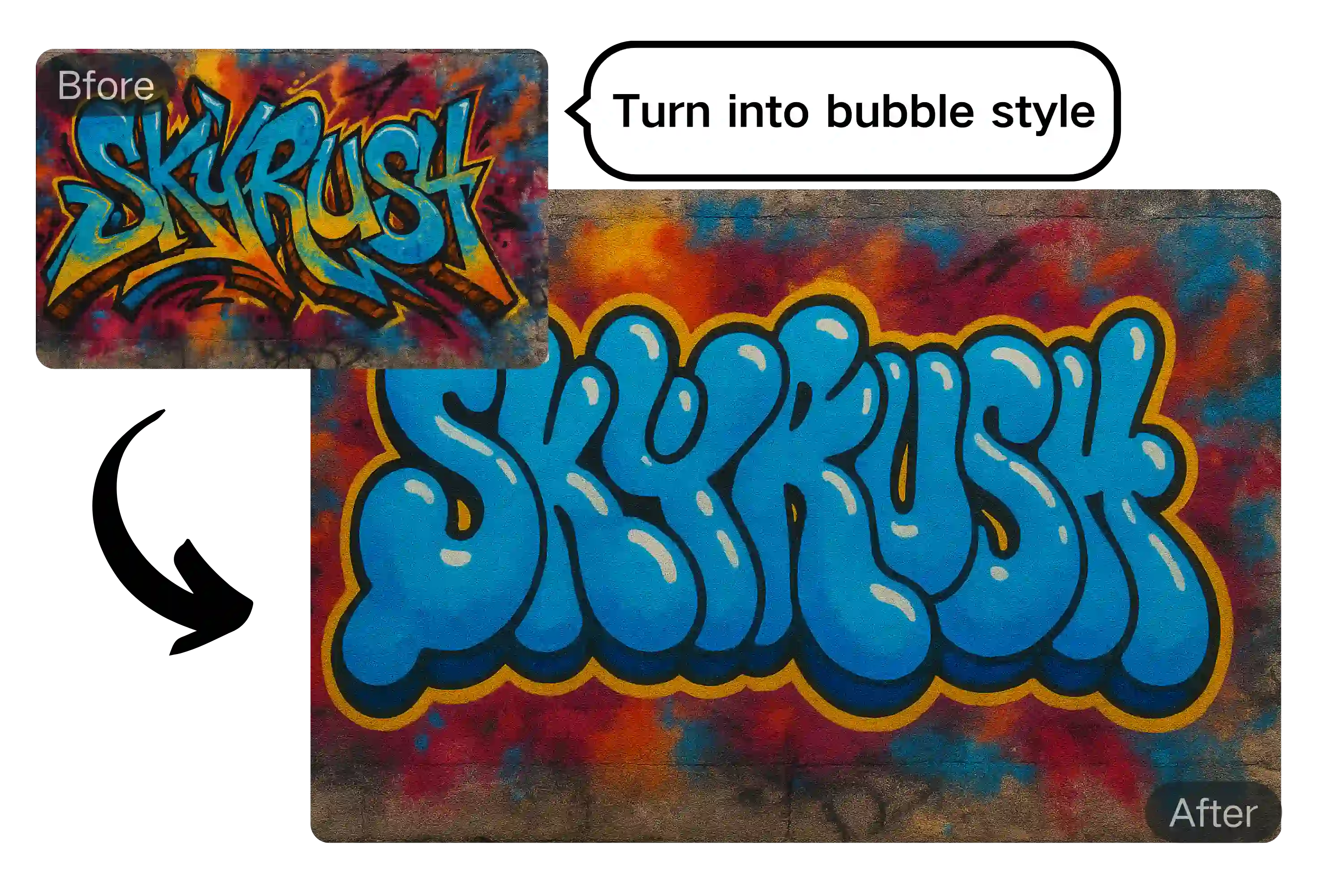 Custom Graffiti Creator with AI Prompts