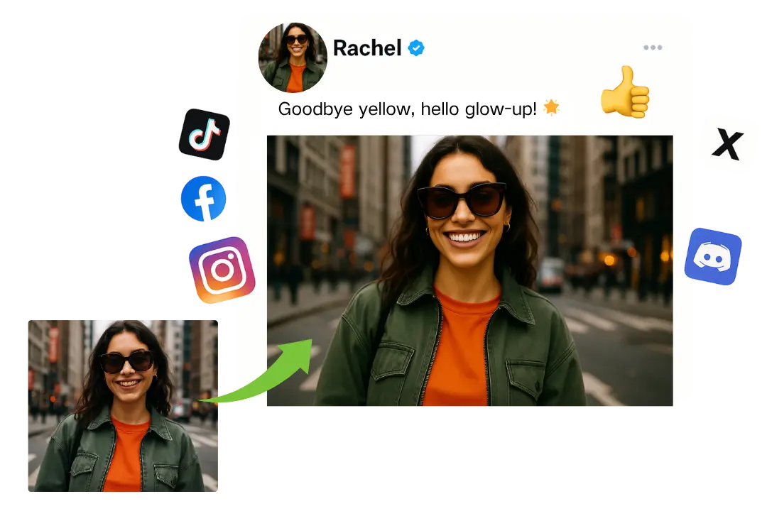 Instant Teeth Whitening for Social Media Selfies