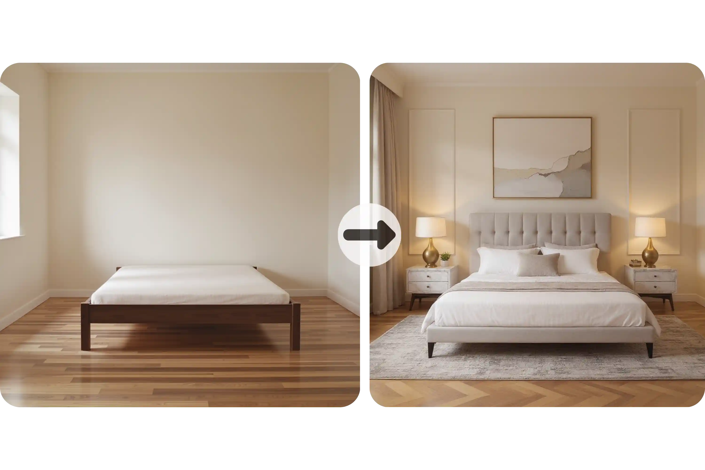 AI Virtual Staging with Furniture and Décor