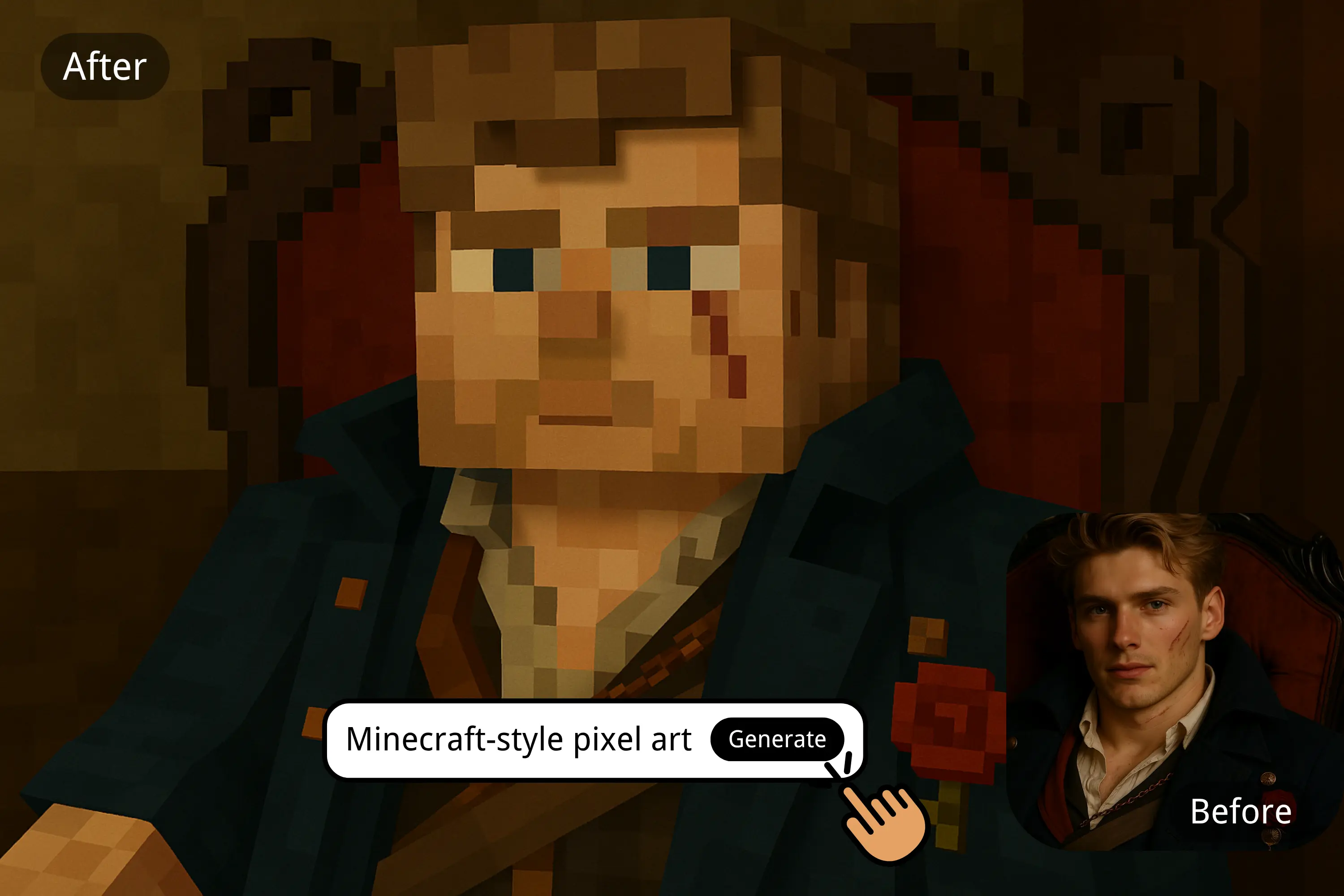 ⚡ One-Click Minecraft Pixel Art Maker