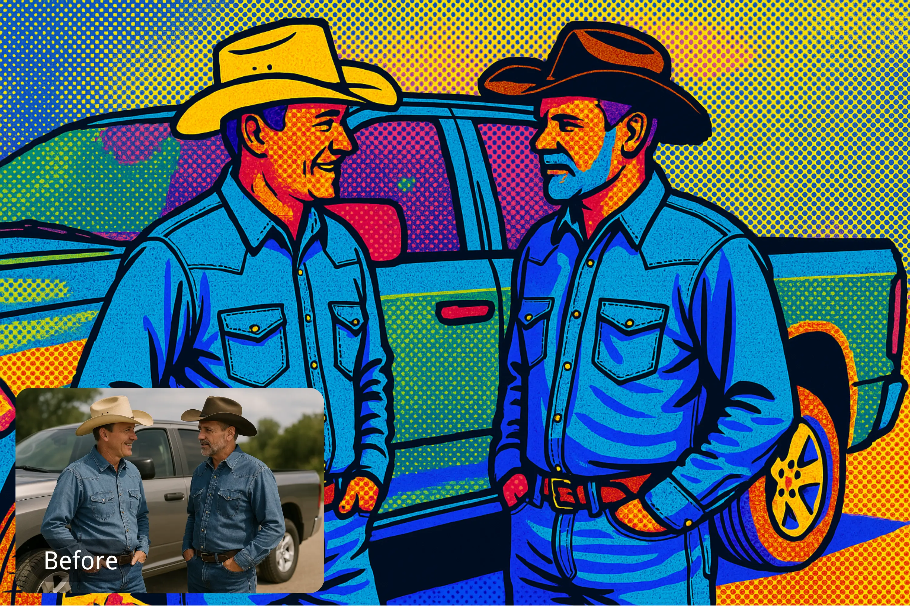 Multiple Pop Art Styles and Abstract Designs