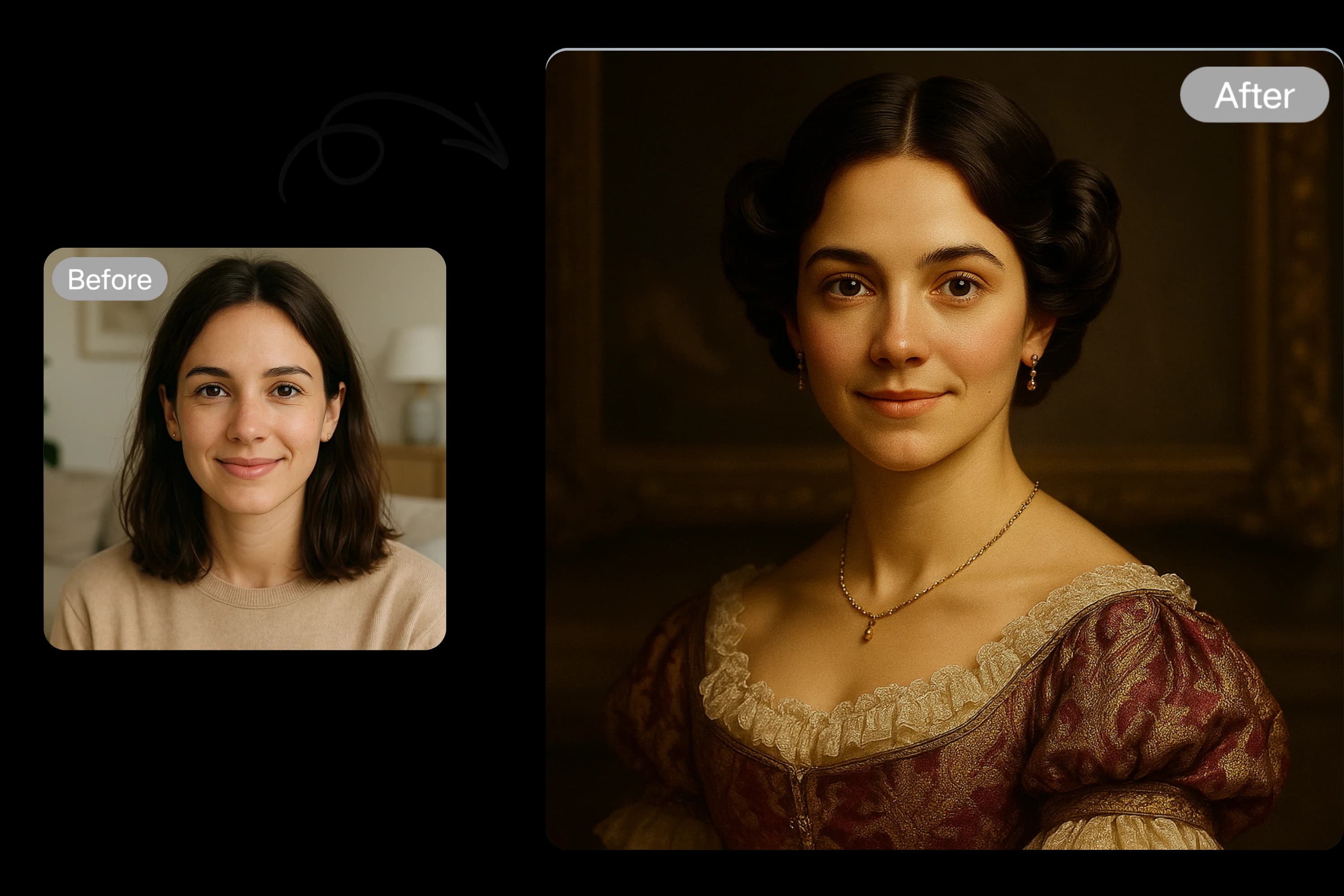 Transform with One-Click Historical Fashion