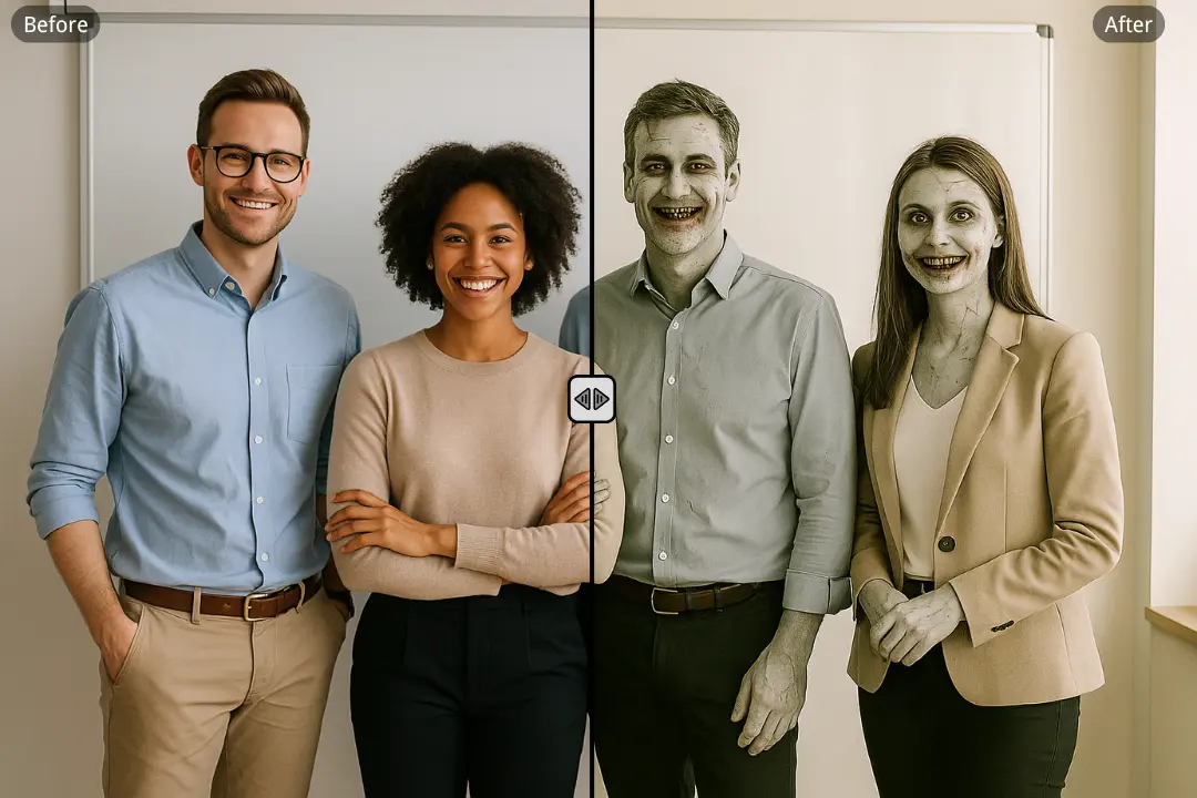 Zombie AI Filter from Image for Group Events