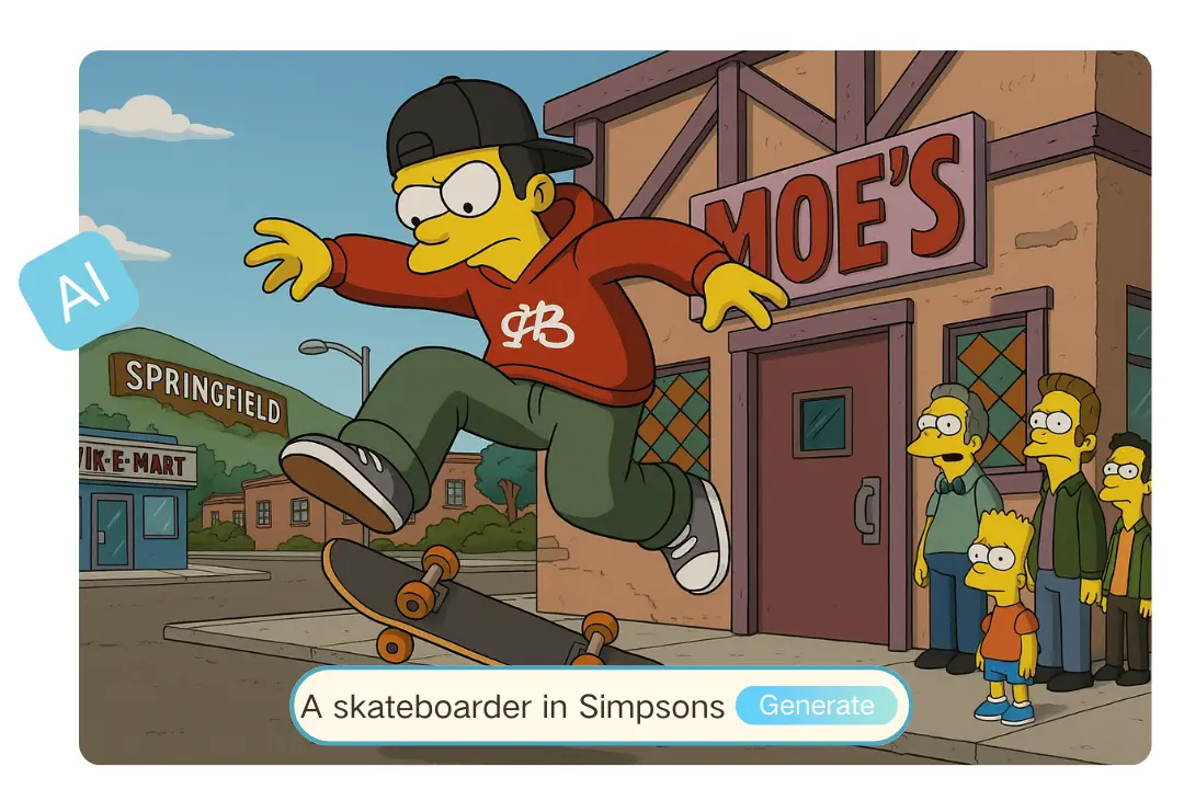 Text to Simpsons for Creative Storytelling