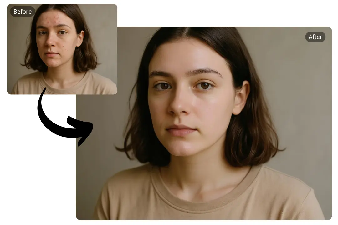 Automatic Skin Smoothing and Imperfection Removal with AI Face Editor