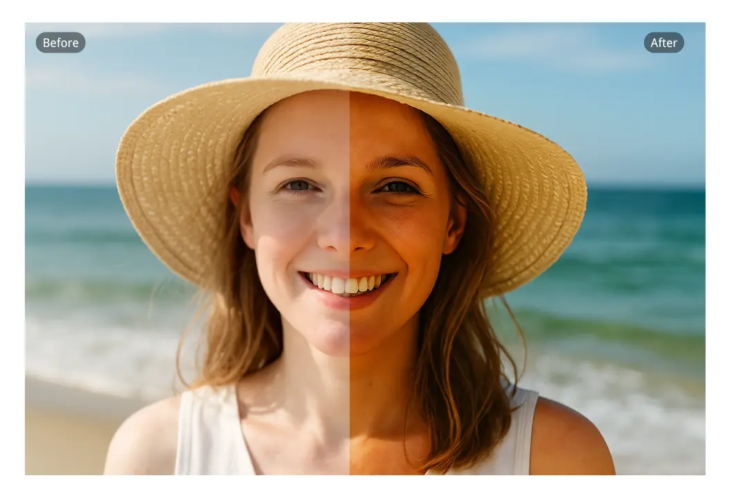 Instant AI Skin Color Changer for Beach-Ready Tans
