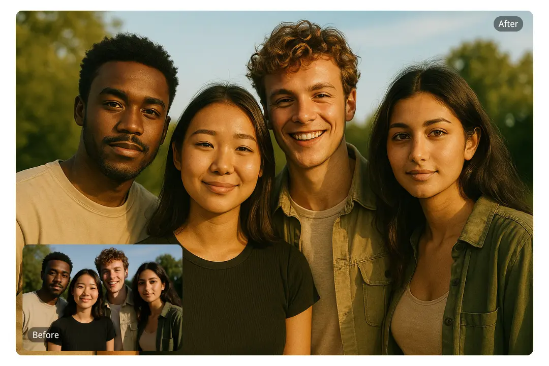 Realistic Skin Color Change for Group Photos