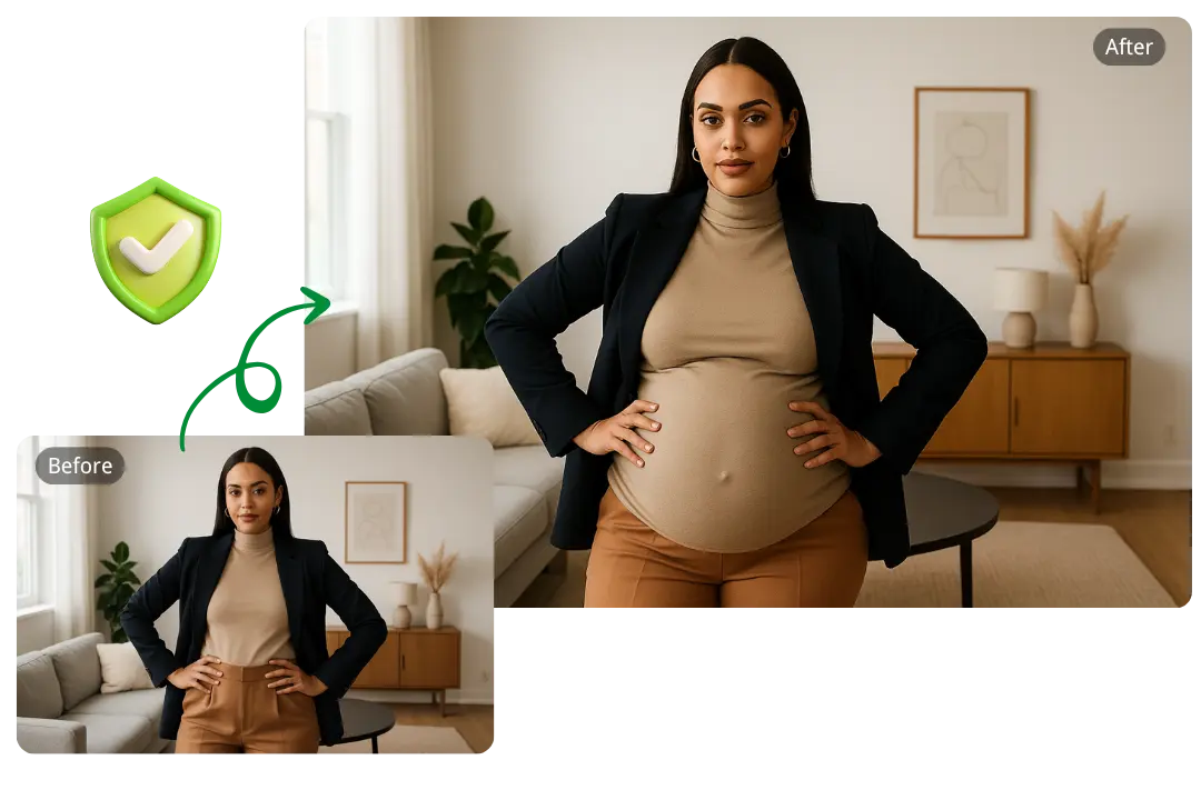 Securely Create Pregnancy Photos with Pregnant AI Generator