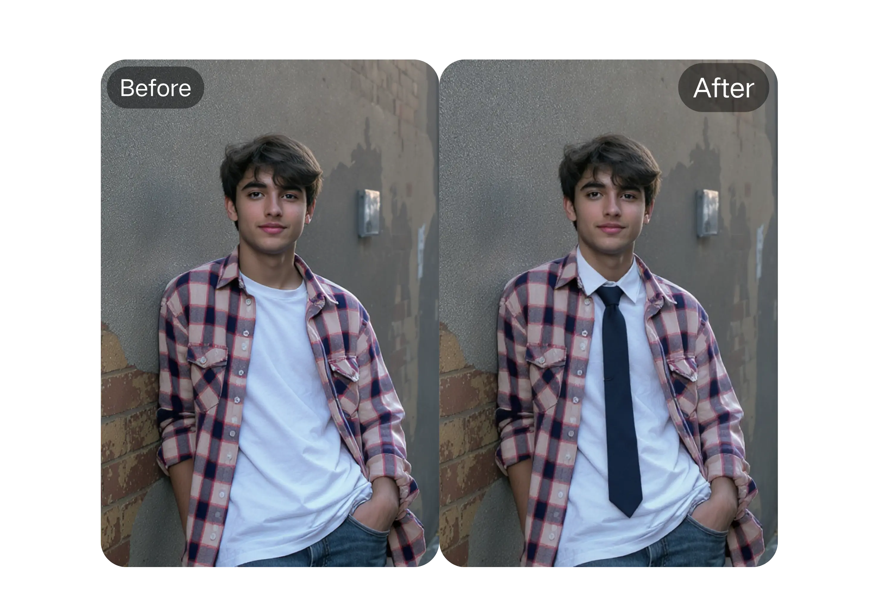 Quick Knot Fixes: Instant Preview & RefinementAdd Tie to Photo