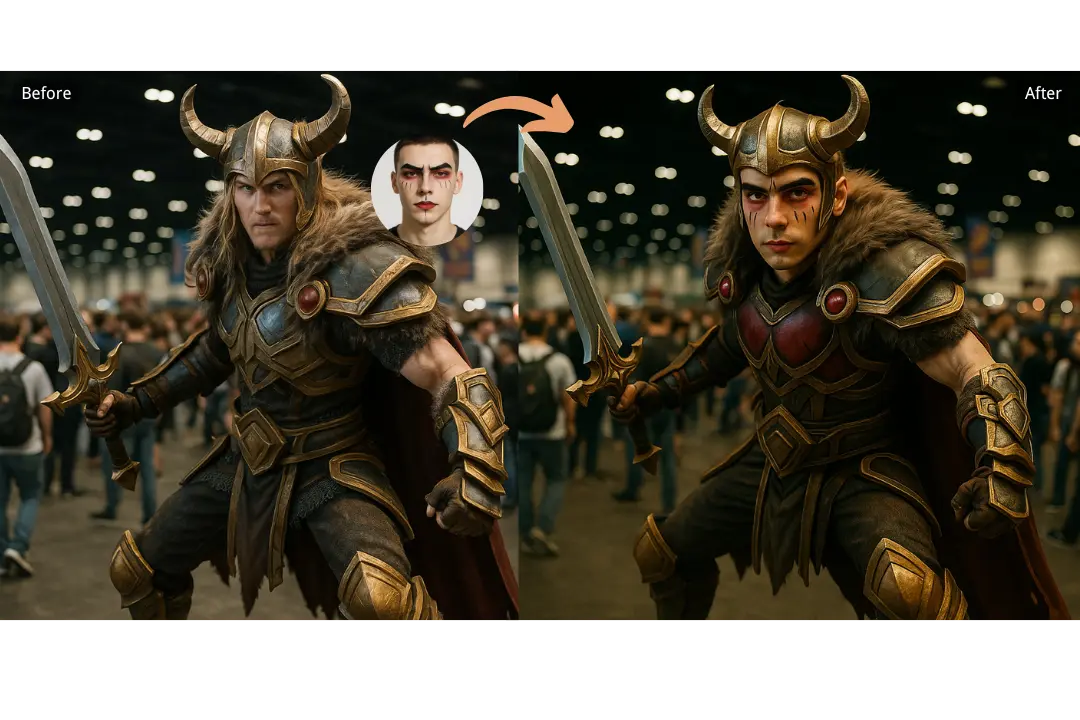 AI Body Swap for Cosplay Planning