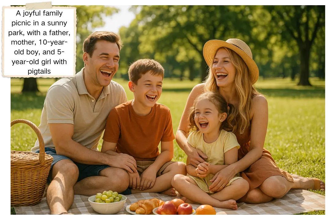 Create AI Family Portraits from Text with Our Family Photo Generator