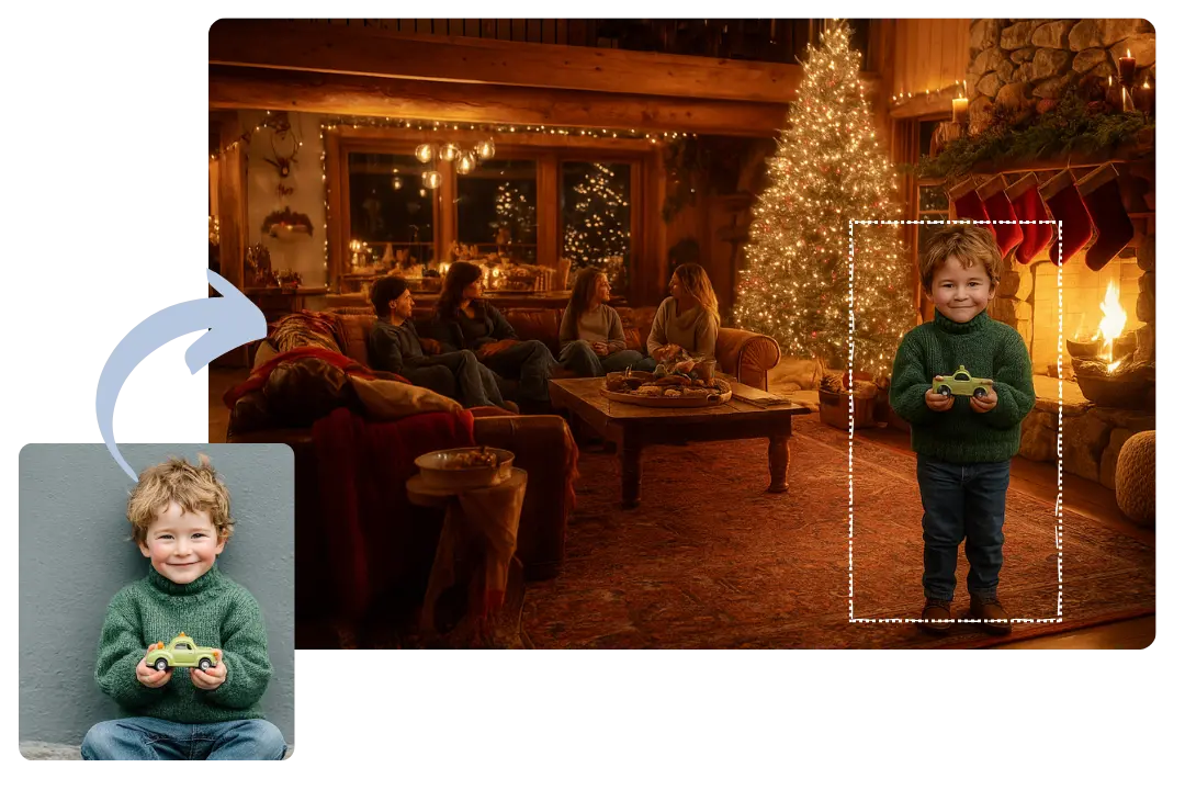 Enhance Photos with Added Person for Keepsakes