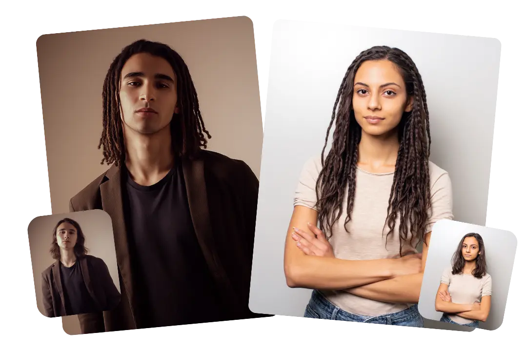 Versatile AI Dreadlocks Hair Filter for Men and Women in Diverse Styles